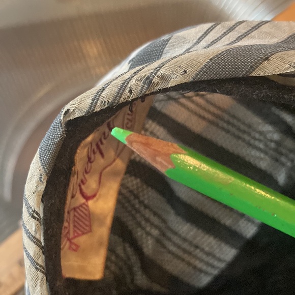 Vintage Evelyn Varon turban style striped plaid hat - Picture 9 of 16